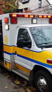 ambulance with Rotary logo decal