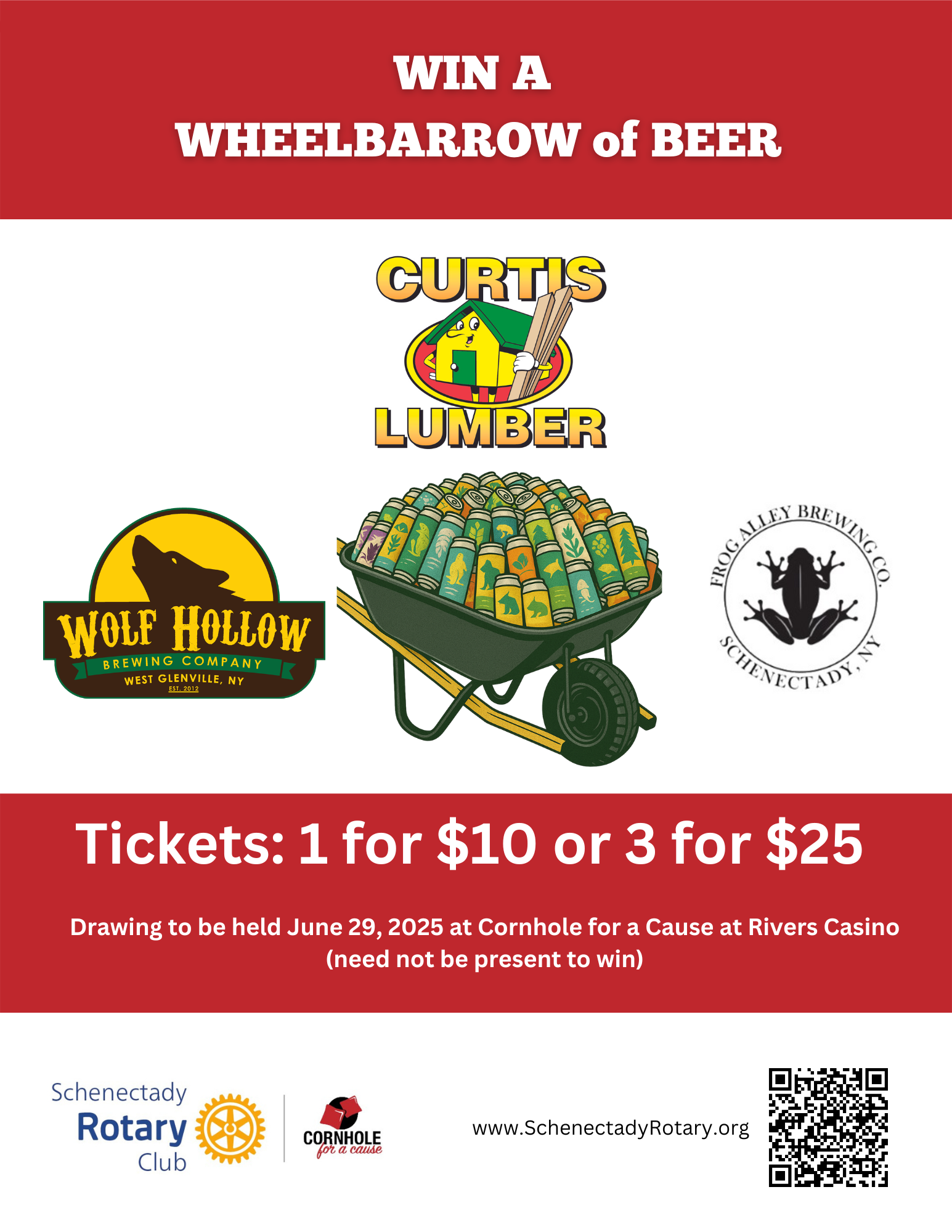 2025 WIN A WHEELBARROW OF WOLF HOLLOW BREWING COMPANY BEER