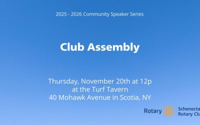 November 20th Club Assembly