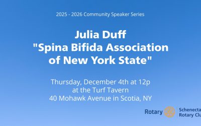 December 4th Rotary Club Speaker