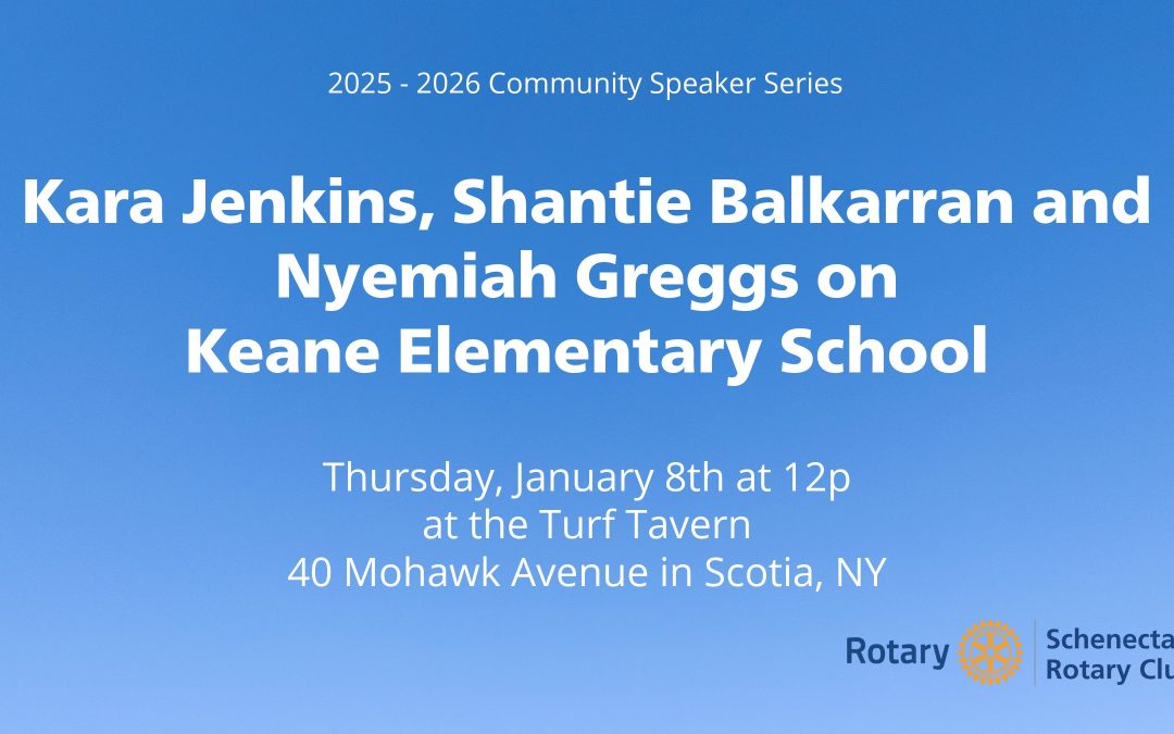 January 8th Rotary Club Speaker