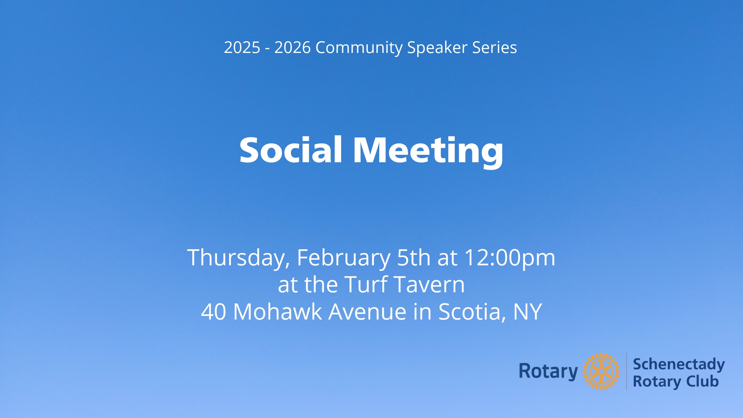 February 5th Social Gathering