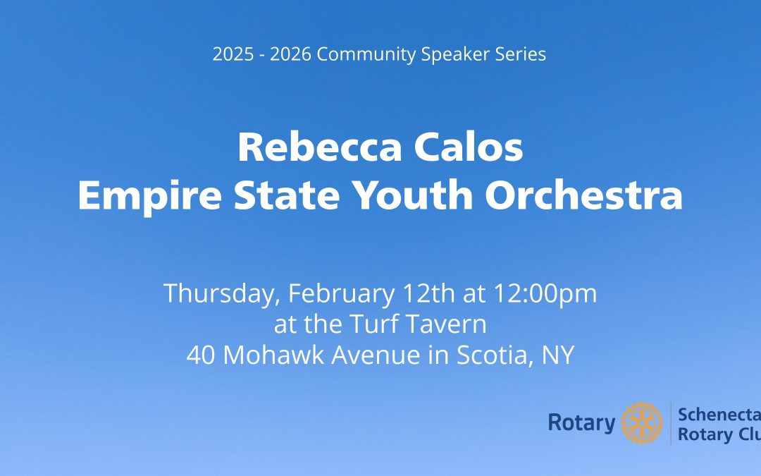 February 12th Rotary Club Speaker