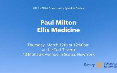 March 12th Rotary Club Speaker
