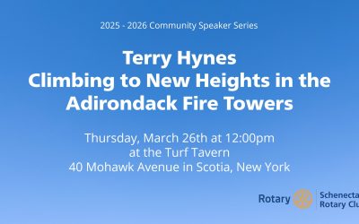 March 26th Rotary Club Speaker