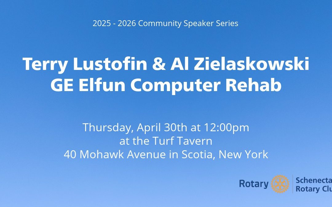 April 30th Rotary Club Speakers