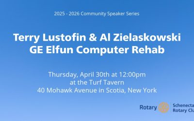 April 30th Rotary Club Speakers