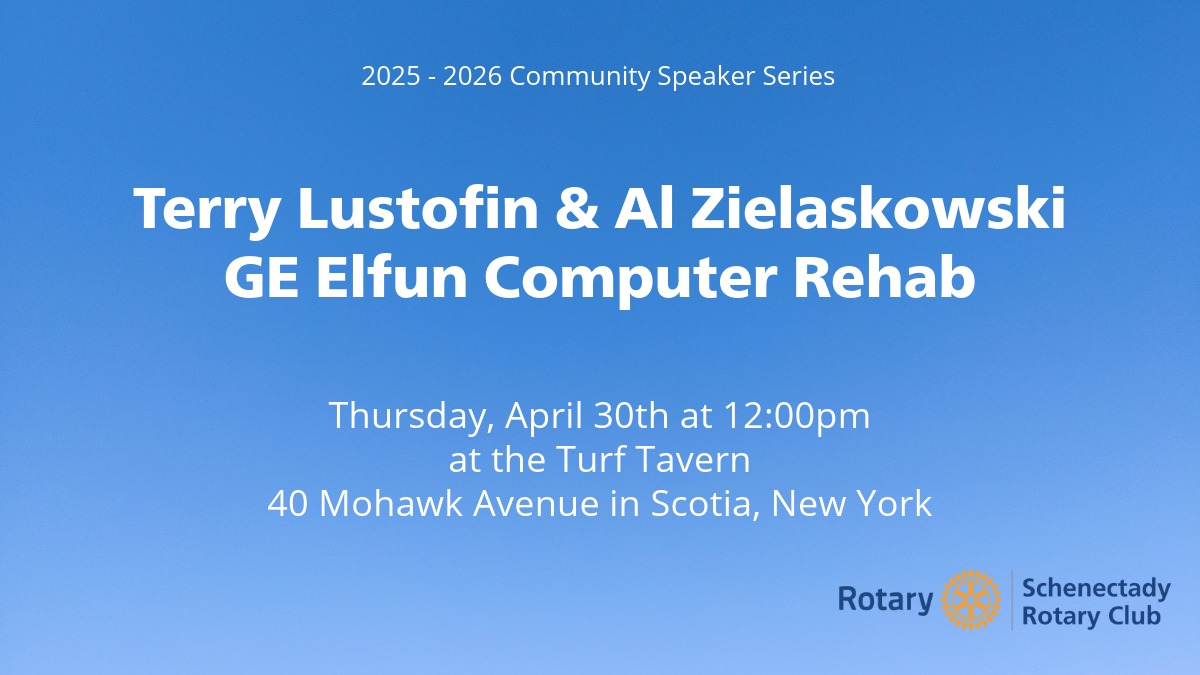 April 30th Rotary Club Speakers