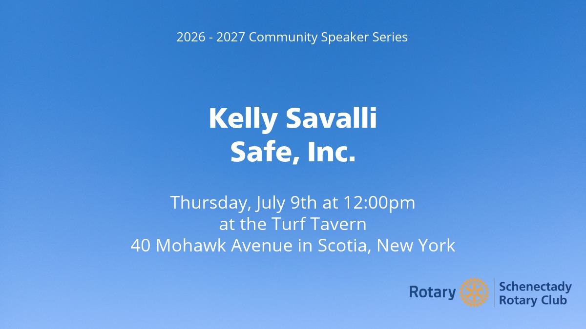 July 9th Rotary Club Speaker