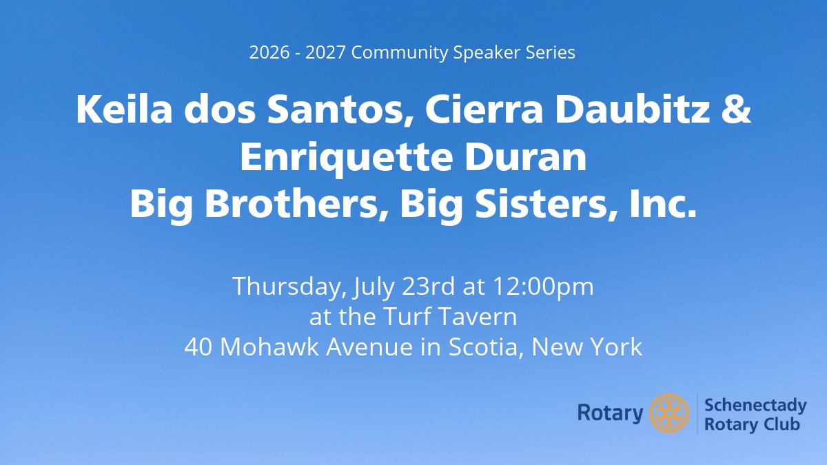 July 23rd Rotary Club Speaker