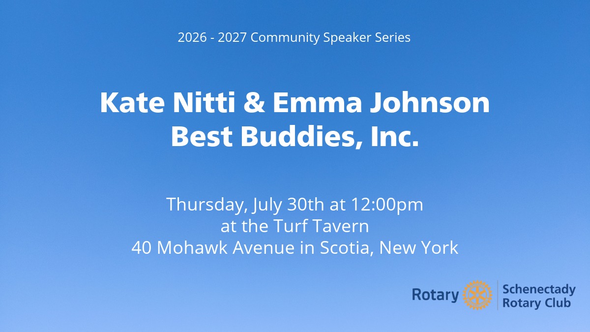 July 30th Rotary Club Speaker