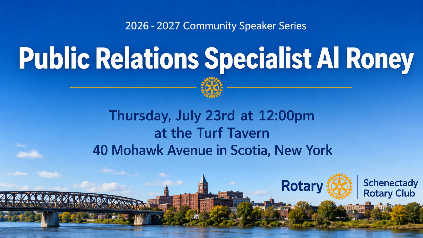 July 23rd Rotary Club Speaker