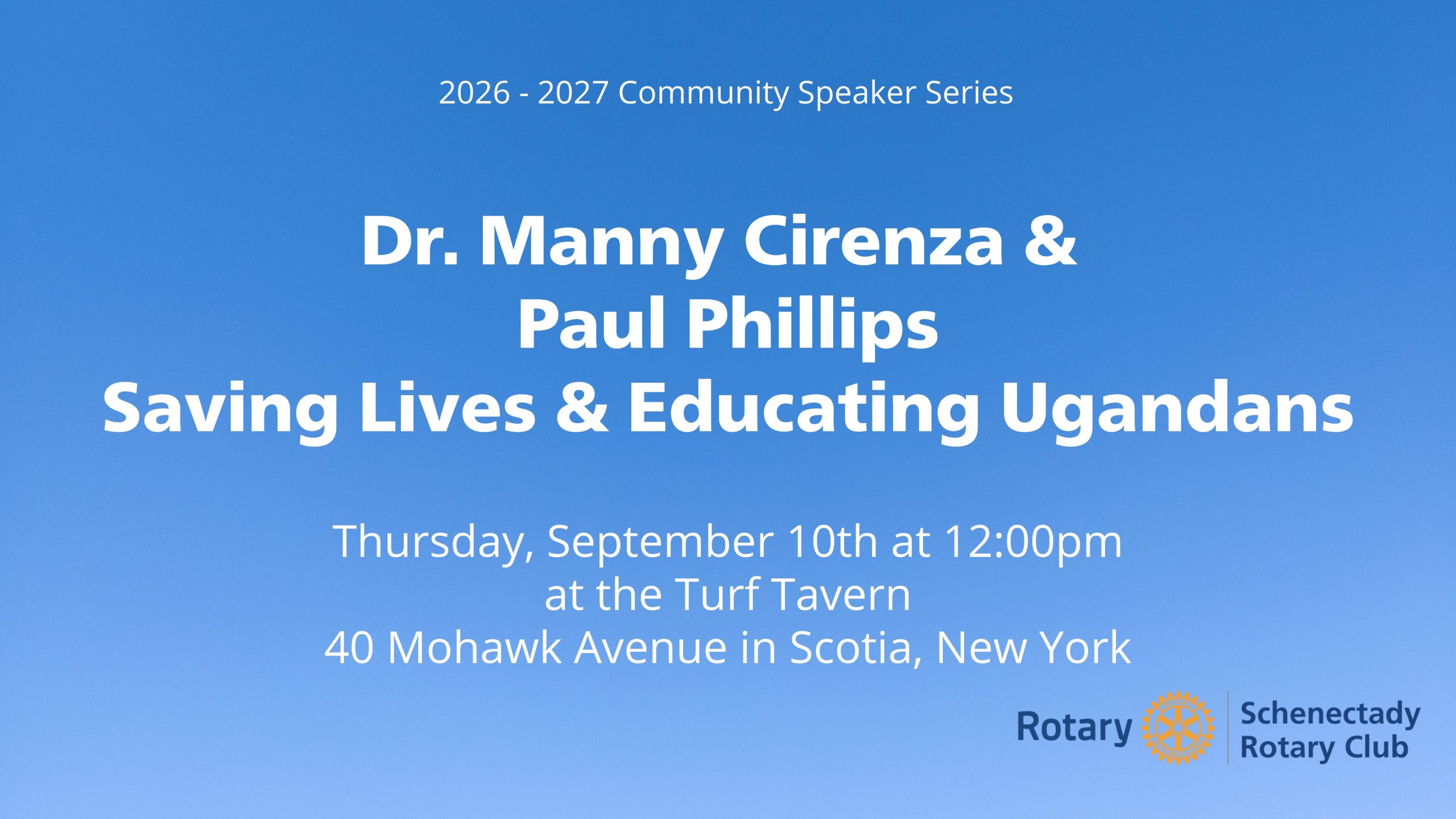 September 10th Speakers