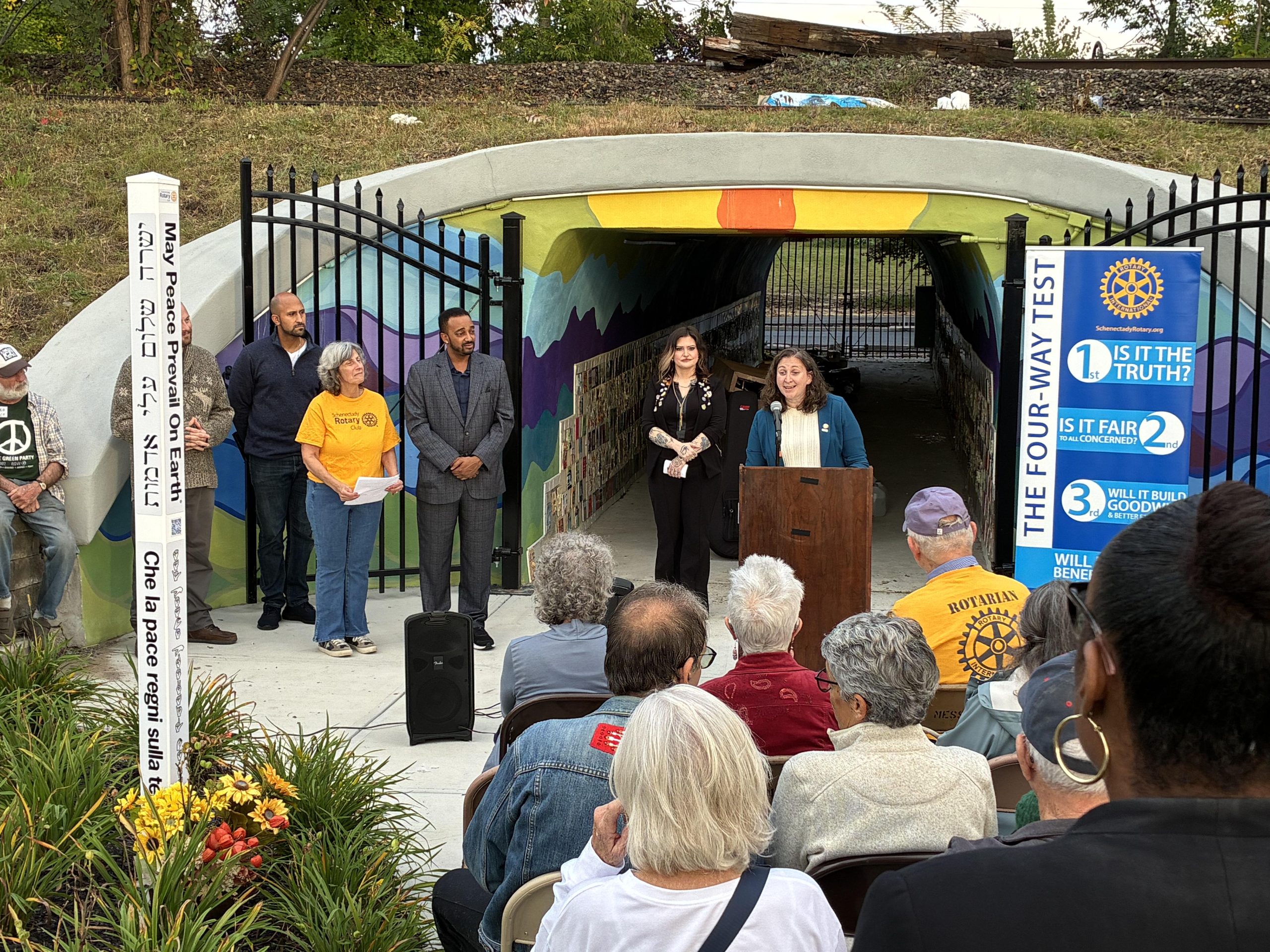 Community Dedicates New Peace Pole in Downtown Schenectady